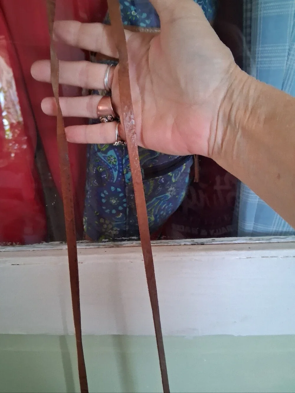 Brown and Tan Wooden Crossbody Bag - Unbranded